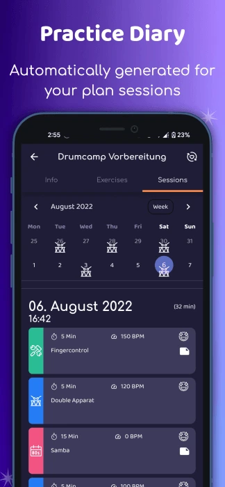 Drumbitious Progress Tracker